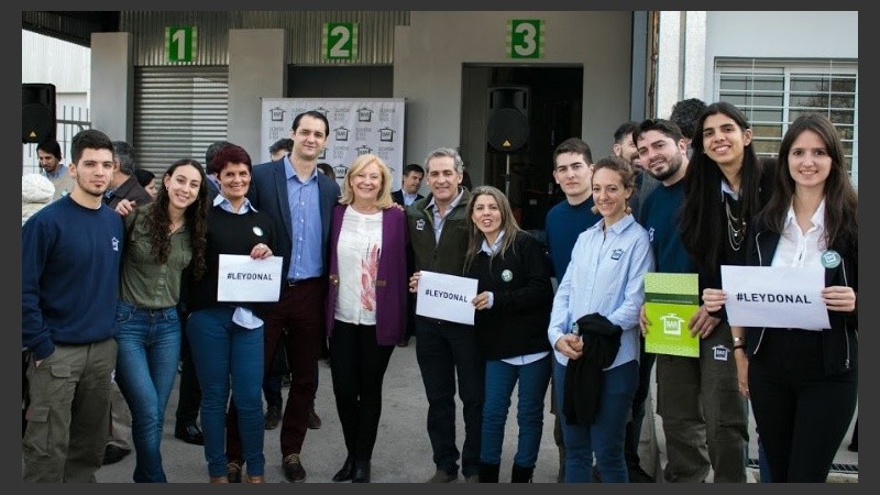 El acto de inauguración del Banco de Alimentos Rosario.