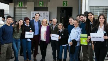 El acto de inauguración del Banco de Alimentos Rosario.