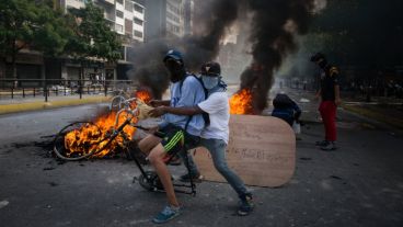 Una de las manifestaciones opositoras en las calles.