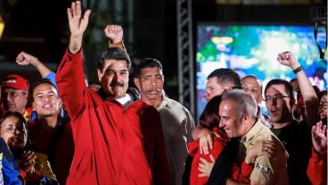 Maduro celebra los resultados del domingo.