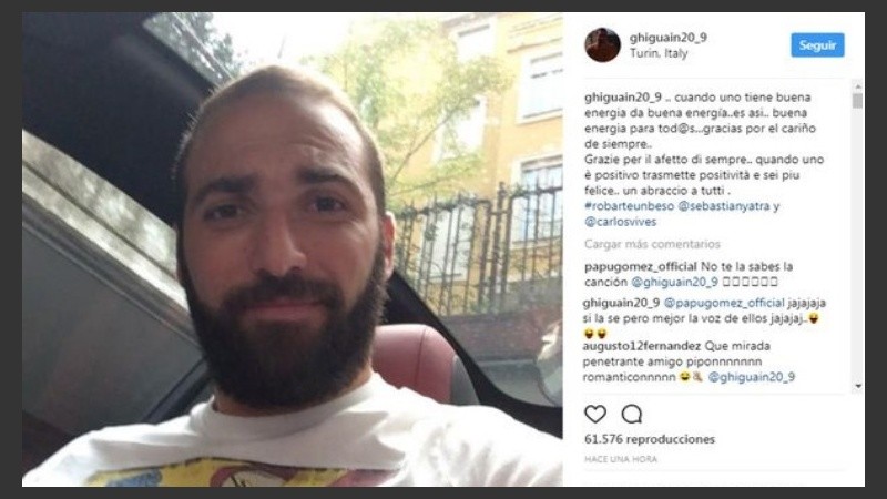 El Pipa se animó a cantar y lo compartió en Instagram.