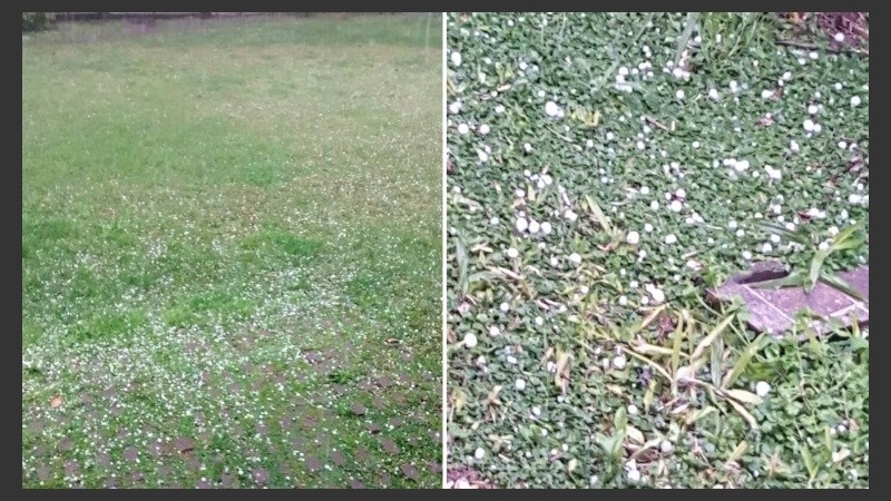 El granizo golpeó en Funes y Pérez.