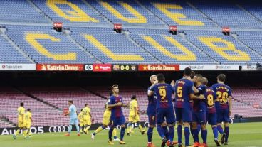 El Barsa goleó a Las Palmas en un partido a puertas cerradas.