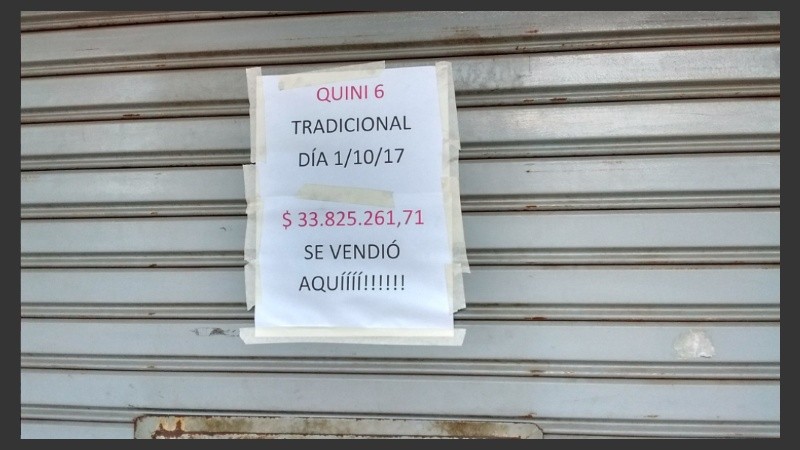 El nuevo millonario jugó en una agencia de zona sur. 