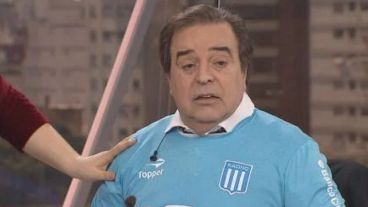 Antoñana, con la camiseta de Racing.