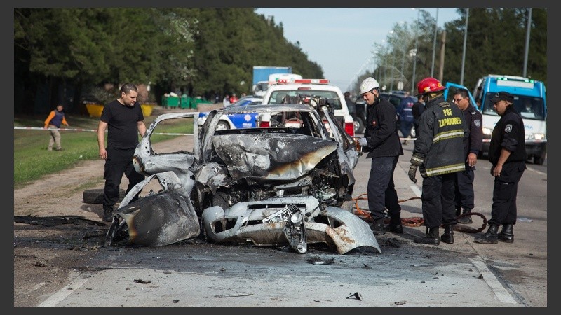 Así quedó el Siena tras el accidente.