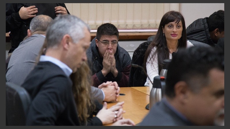 Uno de los jóvenes condenados tras la lectura del veredicto.