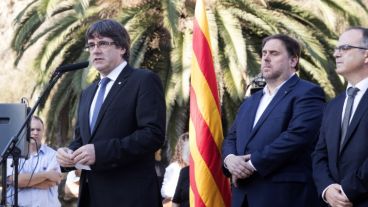 El presidente catalán, Carles Puigdemont, al frente del desafío separatista.