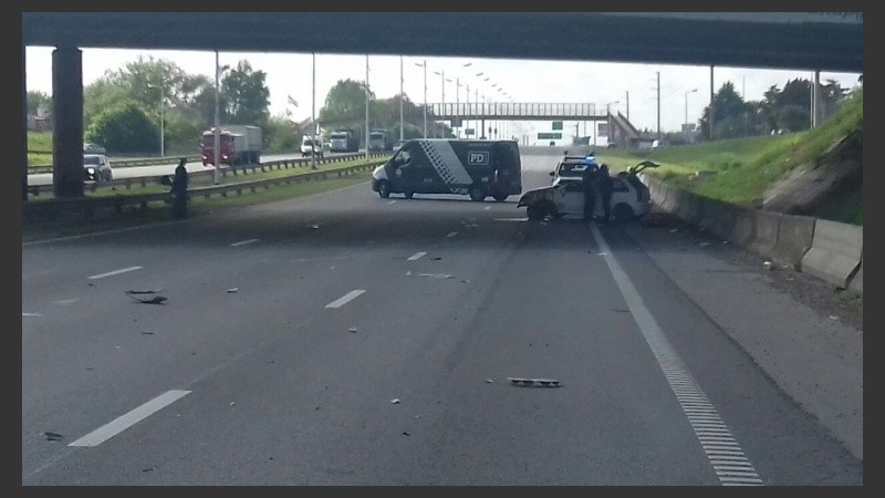 El tránsito estaba cortado en la zona. 