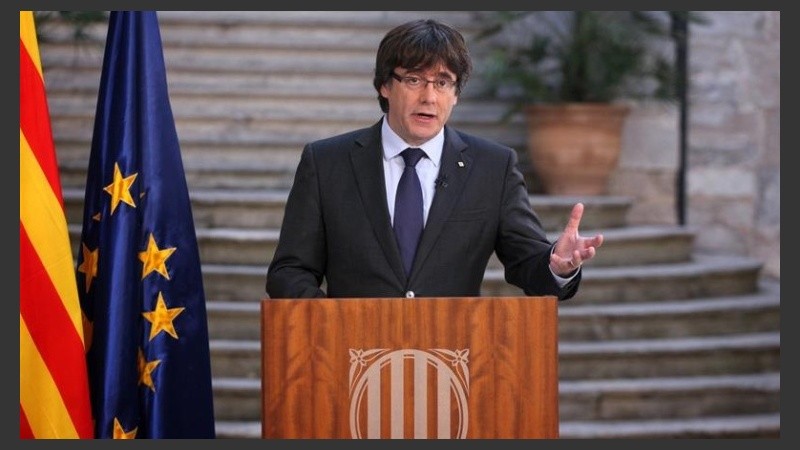 Puigdemont defendió la independencia de Cataluña en conferencia. 