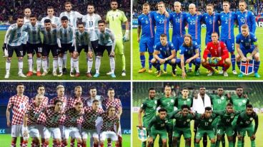 Argentina, Islandia, Croacia y Nigeria en el grupo D de la Copa del Mundo.