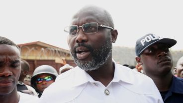 Weah durante la votación, que se realizó el martes último.