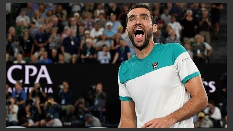 Cilic festeja el pasaje a la final.