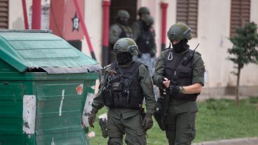 Gendarmes en la detención de Funes el martes pasado.