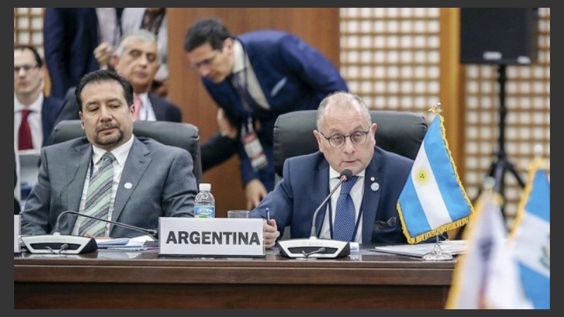 El canciller Faurie, uno de los representantes argentinos.