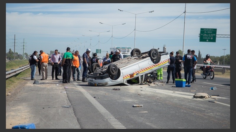 La víctima manejaba una camioneta con acoplado. 