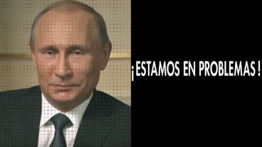 El presidente de Rusia como eje de la publicidad.