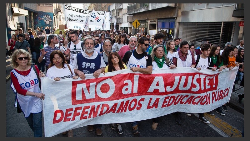 La movilización por las calles del centro.