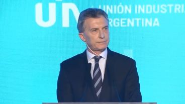 Mauricio Macri estuvo este martes en la UIA.