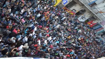 La asamblea de este miércoles frente a Humanidades.