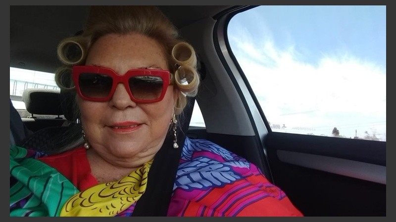 La foto de Carrió en Twitter.