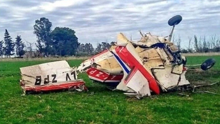 Así quedó la avioneta. 