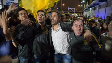 El festejo en el Gigante de Di Pollina junto a los socios.