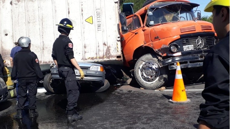 El sinietro vial en Circunvalación este miércoles por la mañana.