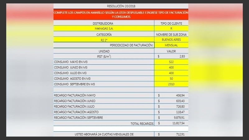 La calculadora on line diseñada por el Cepa.