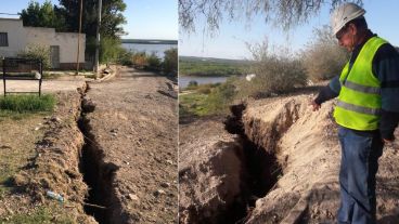 La falla tiene 130 metros de largo y crece.