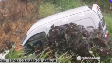 Así quedó el utilitario en Capitán Bermúdez.