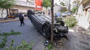 El accidente fue en Mitre entre Pellegrini y Montevideo.