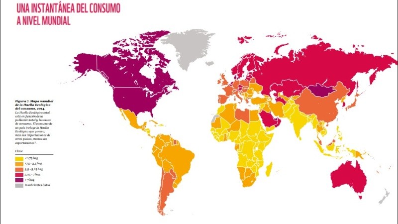 La tasa de consumo en el mundo: de más intenso a menos.