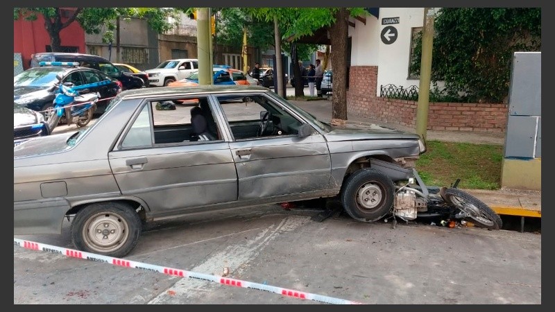 Así quedó la moto. 