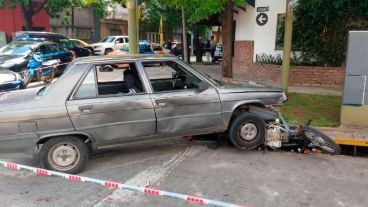 Así quedó la moto.