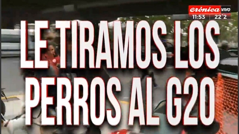 Bajo la consigna “El show del G20”, Crónica se hizo un festín.