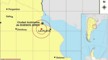 La zona donde se sintió el temblor.