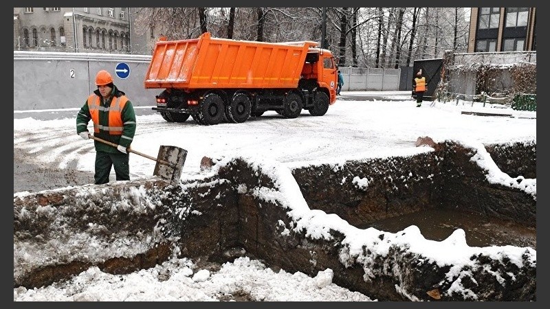 Los trabajos en las calles de Rusia.