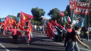 Los manifestantes reclamaron en Buenos Aires este martes.