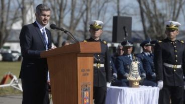 Peña estuvo en Tandil este 1º de Mayo.