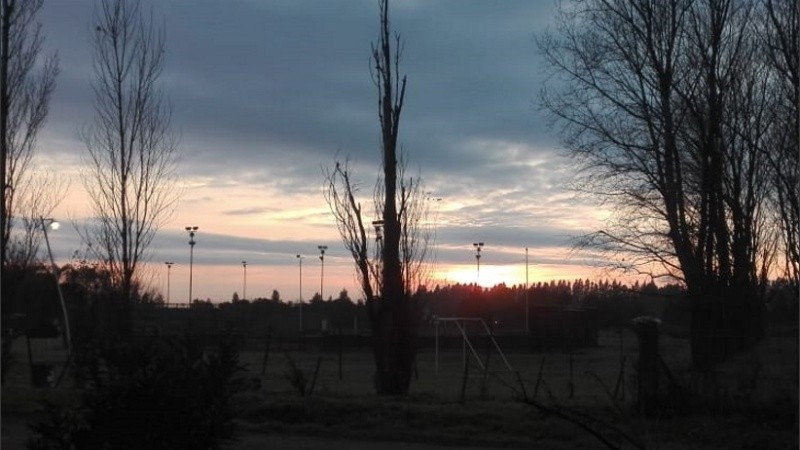 El amanecer de este sábado de invierno. 