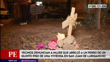 La tumba del perro asesinado.