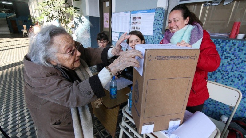 La voluntad y alegría de Elida al ir a votar. 