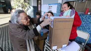 La voluntad y alegría de Elida al ir a votar.