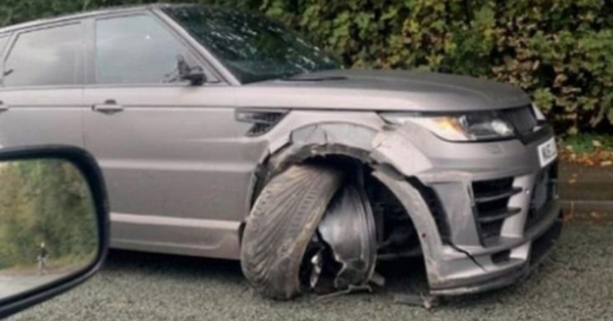 Chocó el Kun Agüero salió ileso pero así quedó su costosa camioneta Rosario