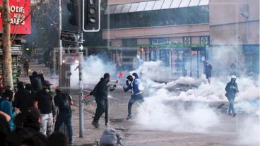 Protestas en Santiago contra las políticas de Piñera.