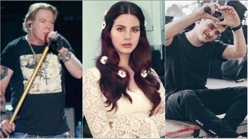 Guns N' Roses, Lana del Rey y Martin Garrix, tres artistas que cerrarán el festival.