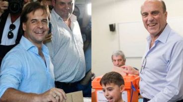 Lacalle Pou (izquierda) y Martínez (derecha), los dos candidatos que llegaron al balotaje.