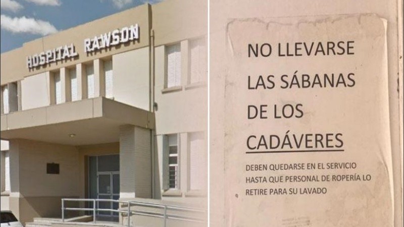 Las autoridades del hospital afirman que es un viejo cartel de comunicación interna.