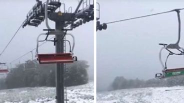 Pese a estar en verano todo se tiñó de blanco con la nieve.